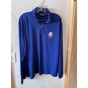 Polo Golf Ralph Lauren Mens XL Ryder Cup 2020 Whistling Straits 1/4 Zip Blue
